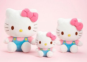 ピンクのリボンがキュート！「ハローキティぬいぐるみ