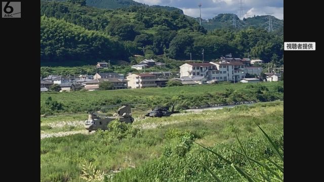 米軍ヘリ３機が河川敷に不時着　１機に何らかの故障か　和歌山・橋本市