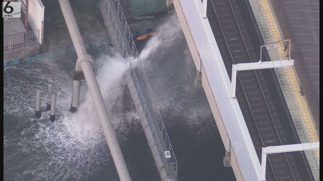 【速報】南海電車堺駅付近の工業用水道管から激しい水漏れ　家庭用の断水はない見込み