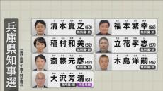 兵庫県知事選挙　告示　過去最多の７人が立候補