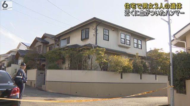 神戸市の住宅で３人の遺体　住人の男性が首つり　２人の遺体の近くに血の付いたハンマー