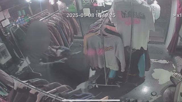 窃盗被害の古着販売店でまた…防犯カメラに映ったその手口