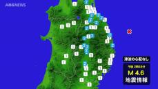 岩手県沖が震源の地震　マグニチュード4.6　秋田県内でも震度1を観測