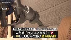 灯油の宅配価格上限　4年連続値上げで2008年に並び過去最高に　「さらに値上がりの可能性も」