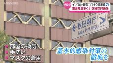 インフルエンザ感染者数　前週から約3割減少も集団発生多数報告　秋田県