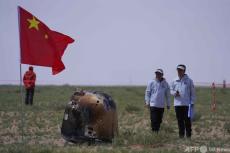 中国探査機「嫦娥6号」帰還 内モンゴル自治区で回収作業
