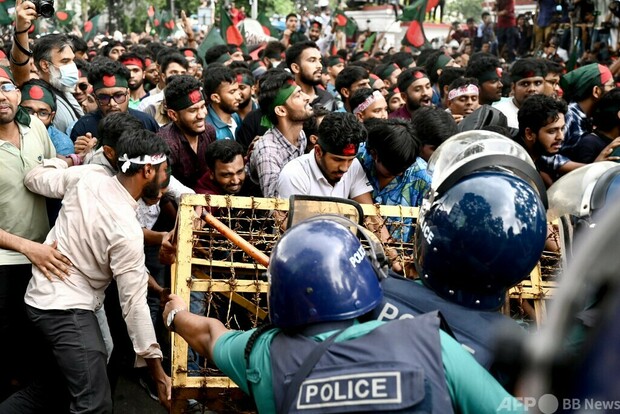 バングラ学生デモの逮捕者500人超に 死者163人に 警察発表