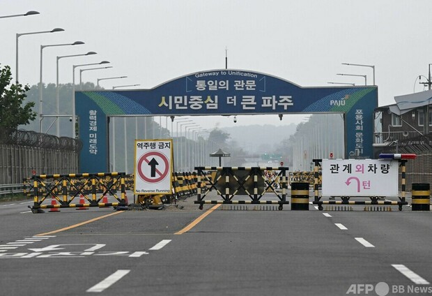 北朝鮮、連絡道路の一部爆破 韓国軍は対応射撃