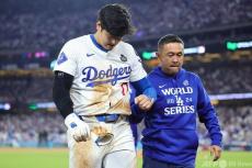 負傷の大谷、WS第3戦も出場へ ドジャース監督が示唆