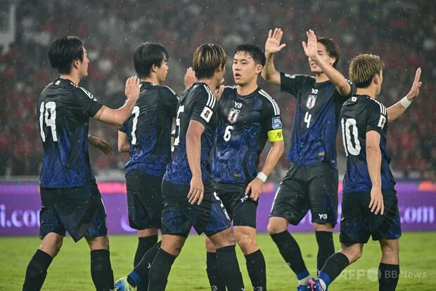 日本、雨の敵地でインドネシアに圧勝 W杯アジア最終予選