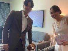 「ついに3人の写真」大谷翔平、妻・真美子夫人＆愛犬との家族ショットを公開！ 「見とれちゃいます」