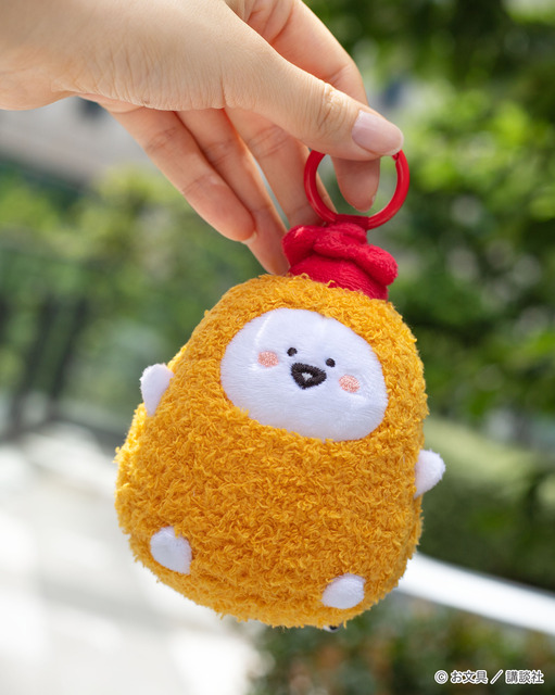 エビフライぬいぐるみ キーホルダー付き お文具さんがエビフライやおにぎりに！ 「お文具といっしょ」可愛