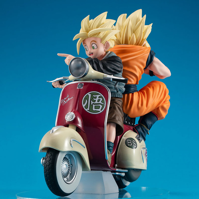 「ドラゴンボール」スーパーサイヤ人の悟空＆悟飯がバイクでおでかけ♪ 和やかな姿がフィギュアに