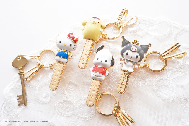 ハローキティ、クロミ、ポムポムプリン、ポチャッコのキャラ付き