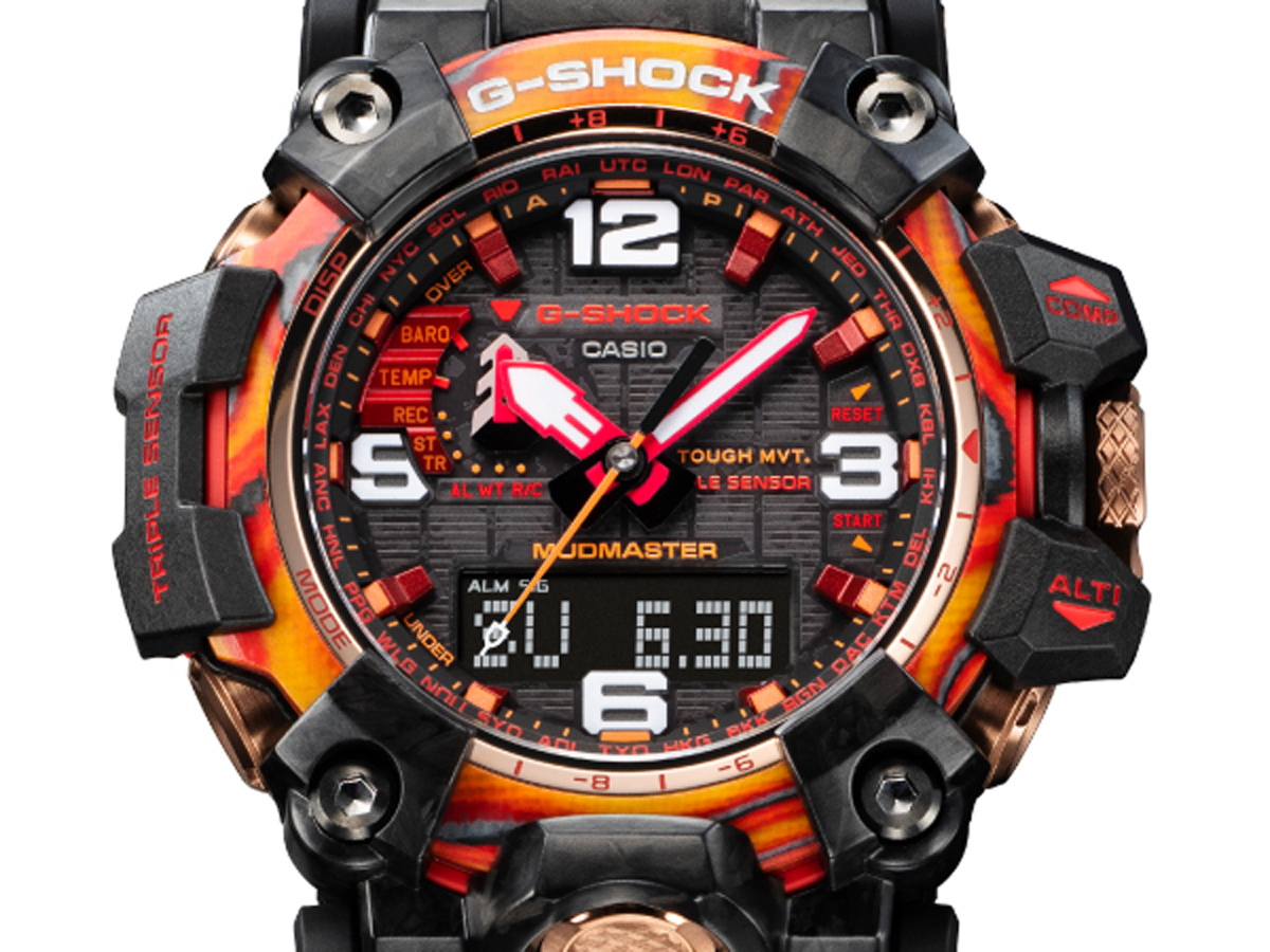 カシオ、「G-SHOCK」40周年記念モデル第1弾「Flare Red（フレアレッド）MTG-B3000FR／GWG-2040FR」を11月5日に発売