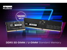 KLEVVより5600MT／sの転送速度をサポートする最新DDR5スタンダードU-DIMM／SO-DIMMメモリーが年末に発売