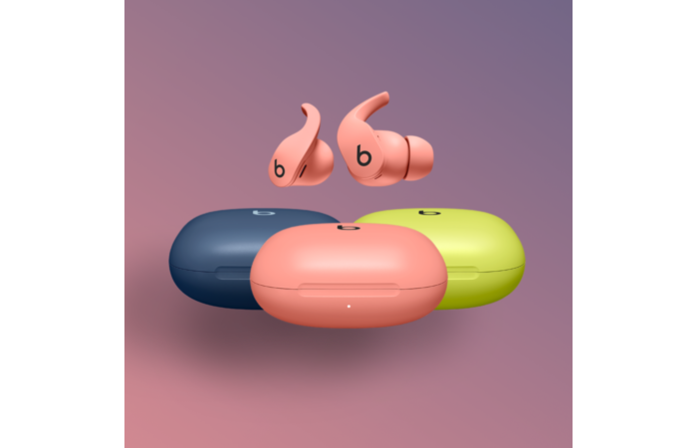 完全ワイヤレスイヤホン「Beats Fit Pro」、コーラルピンク／ボルト