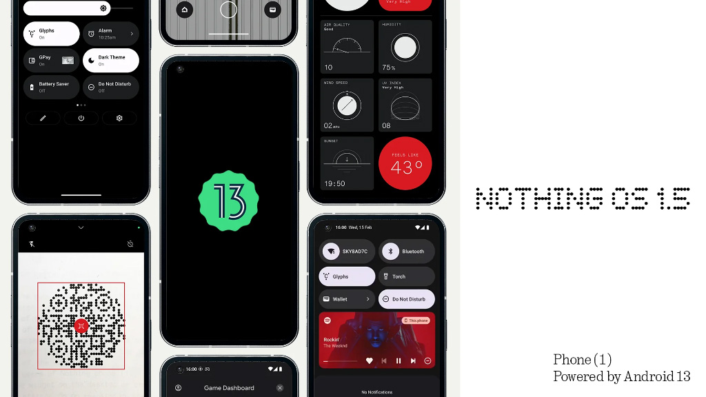 Nothing Phone (1)が、Android 13ベースの「Nothing OS 1.5」にアップデート