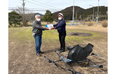 美祢市の「道の駅みとう」と「赤郷公民館」を仮設ドローンデポとして、ドローン配送実証実験を実施