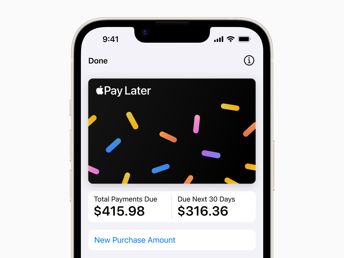 アップル、後払いサービス「Apple Pay Later」米国で提供開始