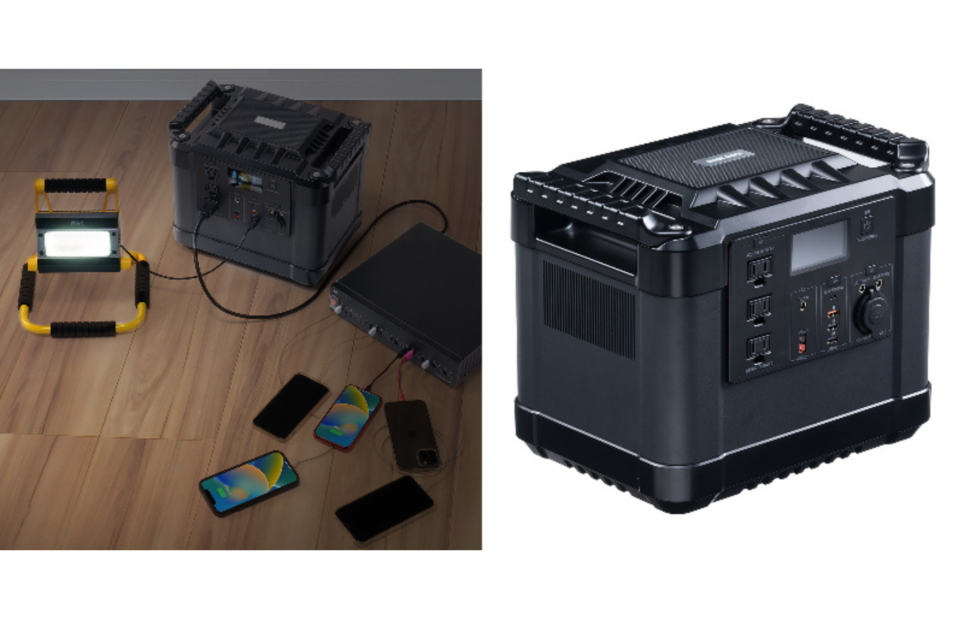 サンワダイレクト、1120Wh大容量&最大1000WのAC出力のポータブル電源を