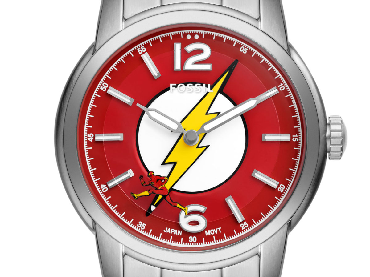 地上最速ヒーロー「フラッシュ」が文字盤の中を疾走「The Flash x Fossil 限定ウォッチコレクション」