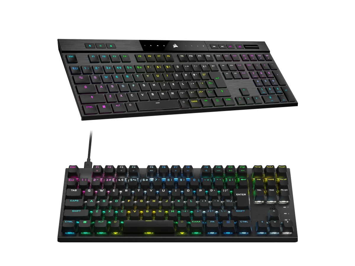 CORSAIR、かな印字のないゲーミングキーボード2製品