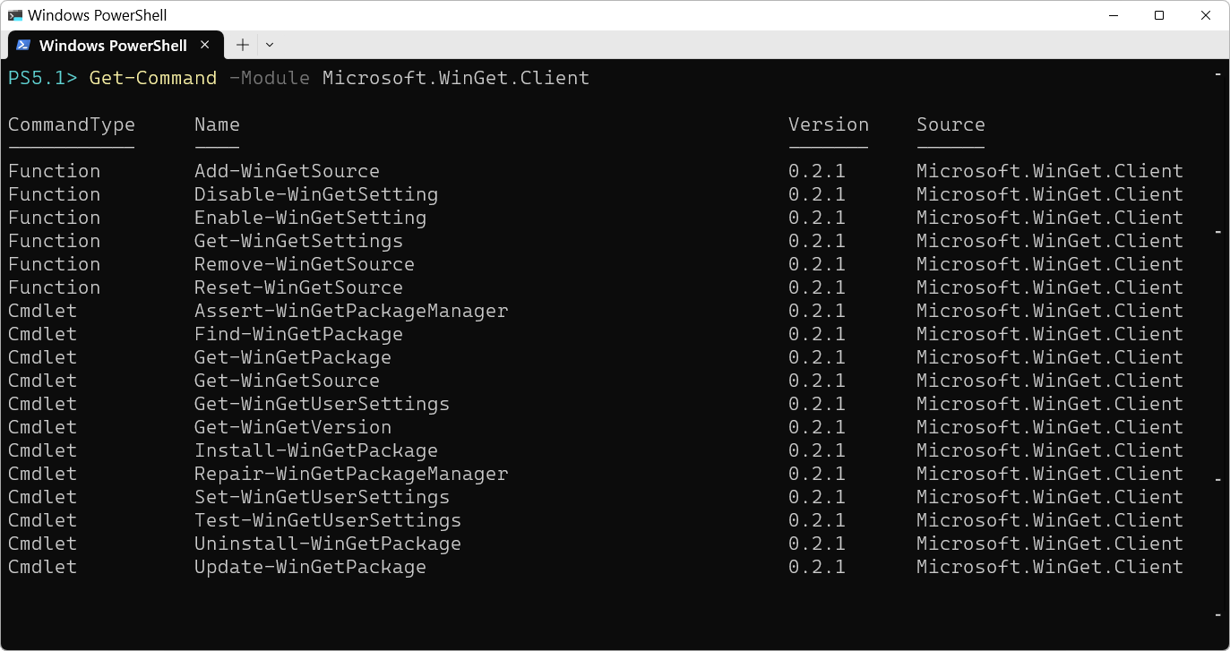 Wingetにおける安定版v1.14からプレビュー版v1.16での新機能