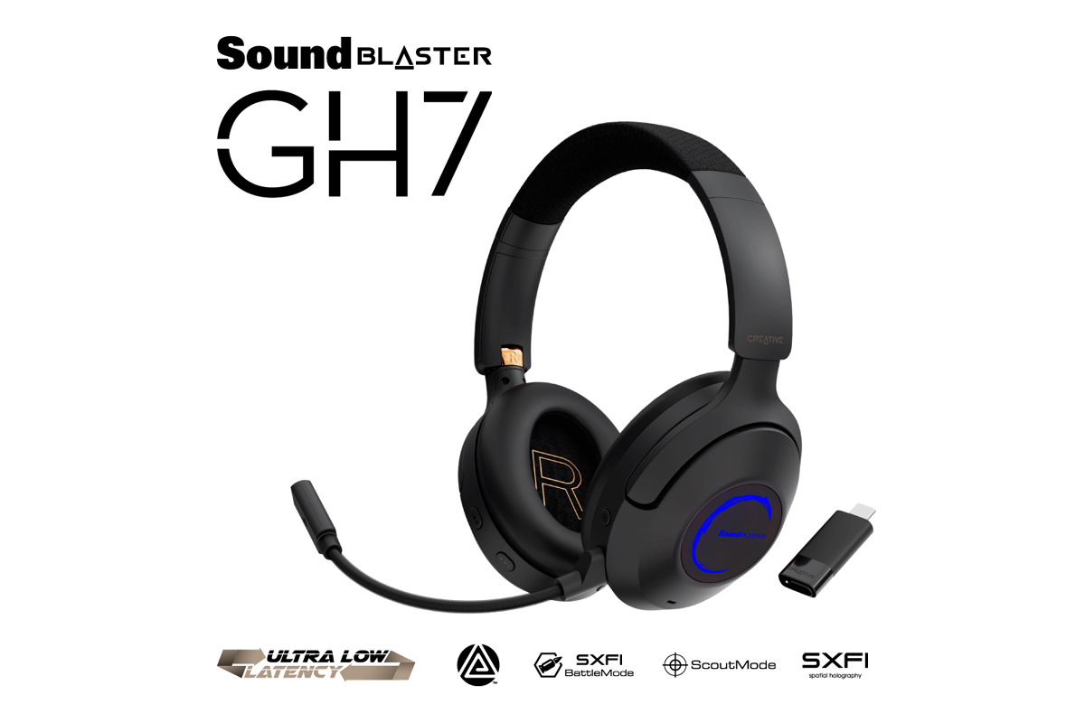 ワイヤレスでも低遅延かつ高音質　「Sound Blaster GH7」
