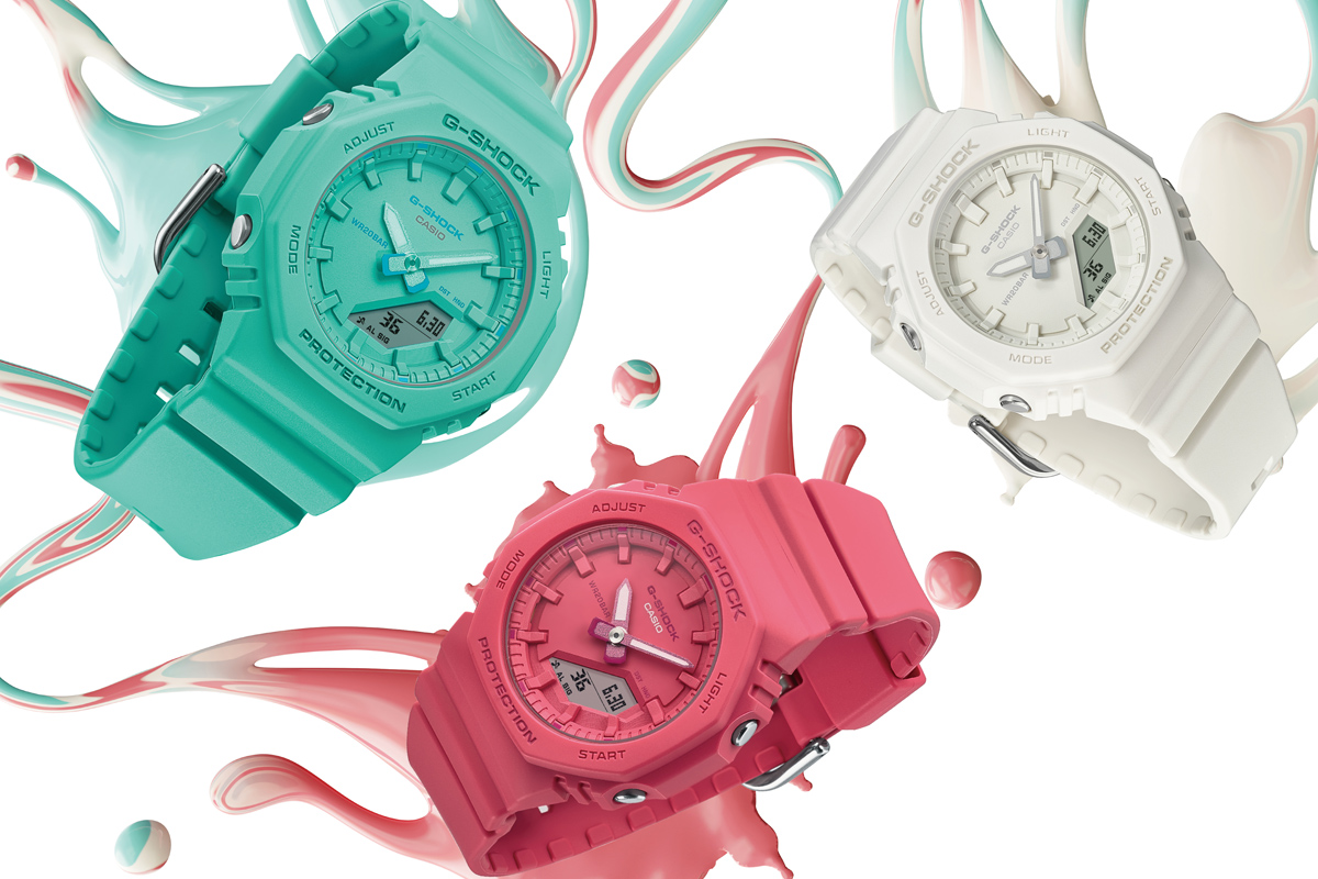 ヒ*ロ様 【人気モデル／レアカラー良品】G-SHOCK GA-100SN アナデ 八角形G-SHOCKにワントーンカラーで小型の新モデル｜Infoseek
