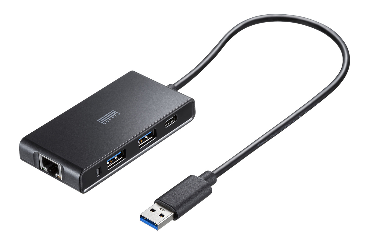 10Gbps対応USBポートも備えるLANアダプター「USB-3HLS8BK／USB-3TCLS8BK」