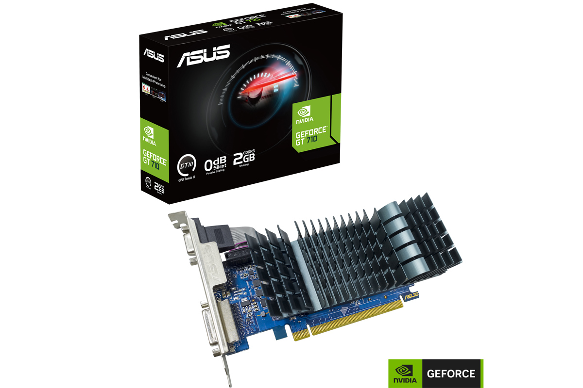 ASUS、GeForce GT 710搭載ファンレスビデオカード