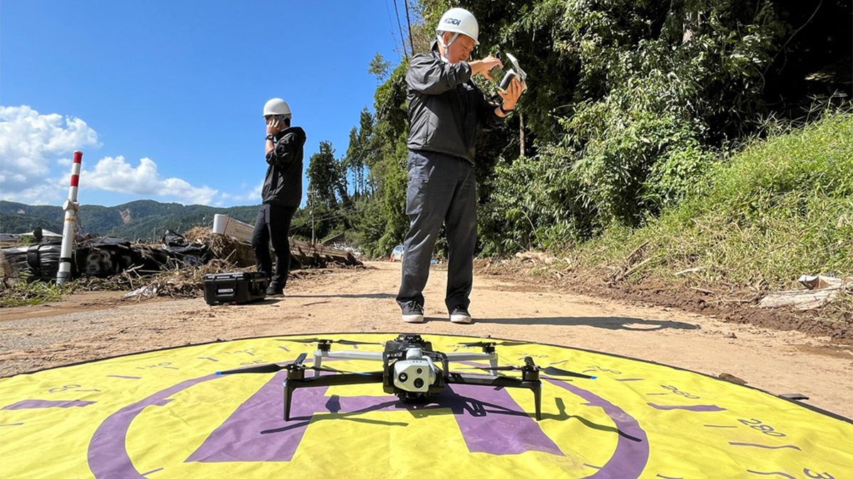 KDDI、石川県でドローンを活用して道路の被災状況を確認