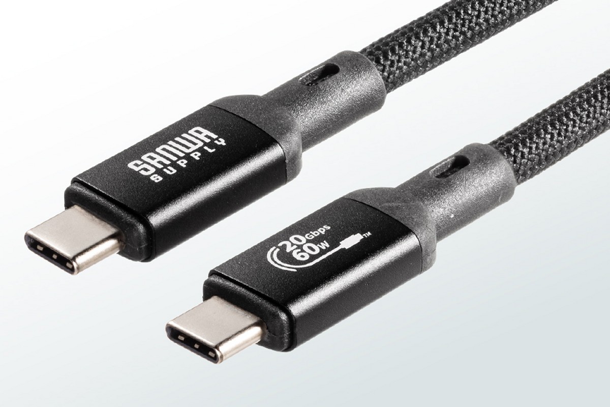 サンワサプライ、3mの20Gbps転送対応USB4 Gen2×2ケーブルを発売