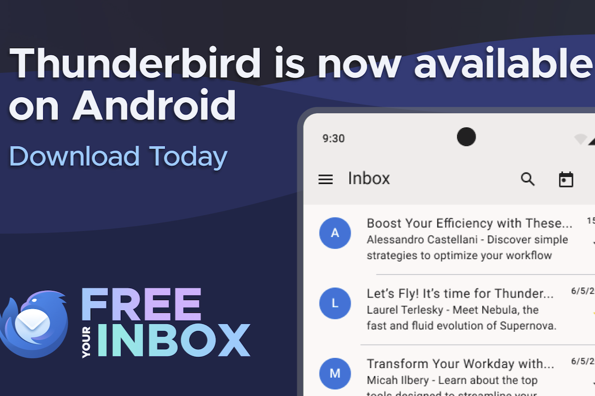 老舗メールアプリ「Thunderbird」スマホ版ついに正式リリース