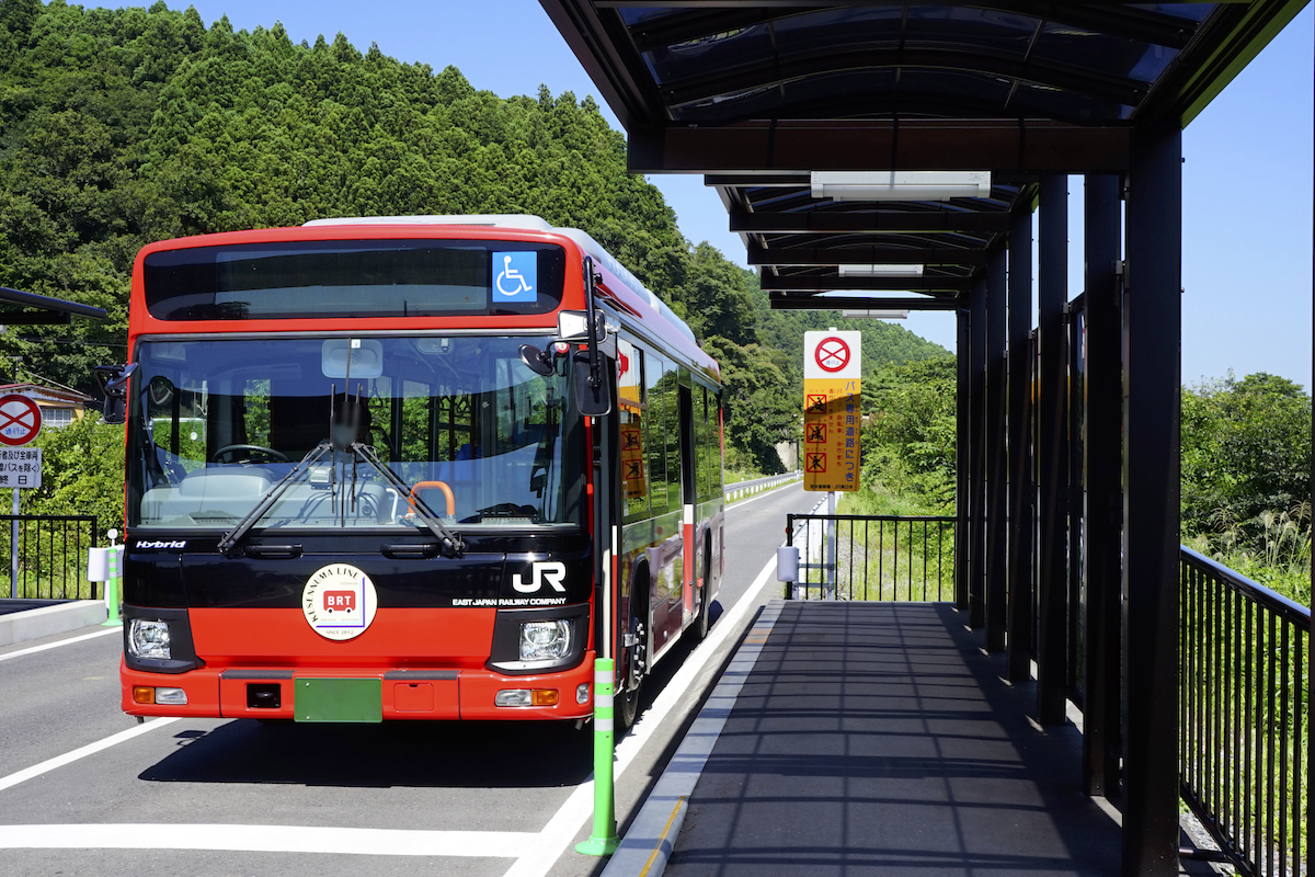 JR東日本、気仙沼線BRTの迂回運転期間を延長　レベル4自動運転試験のため