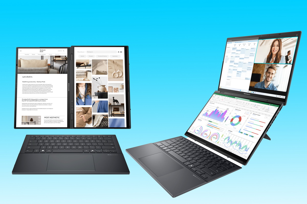 ASUSがインテル新CPU搭載の2画面ノート「Zenbook DUO」など2025年モデル4機種を発表