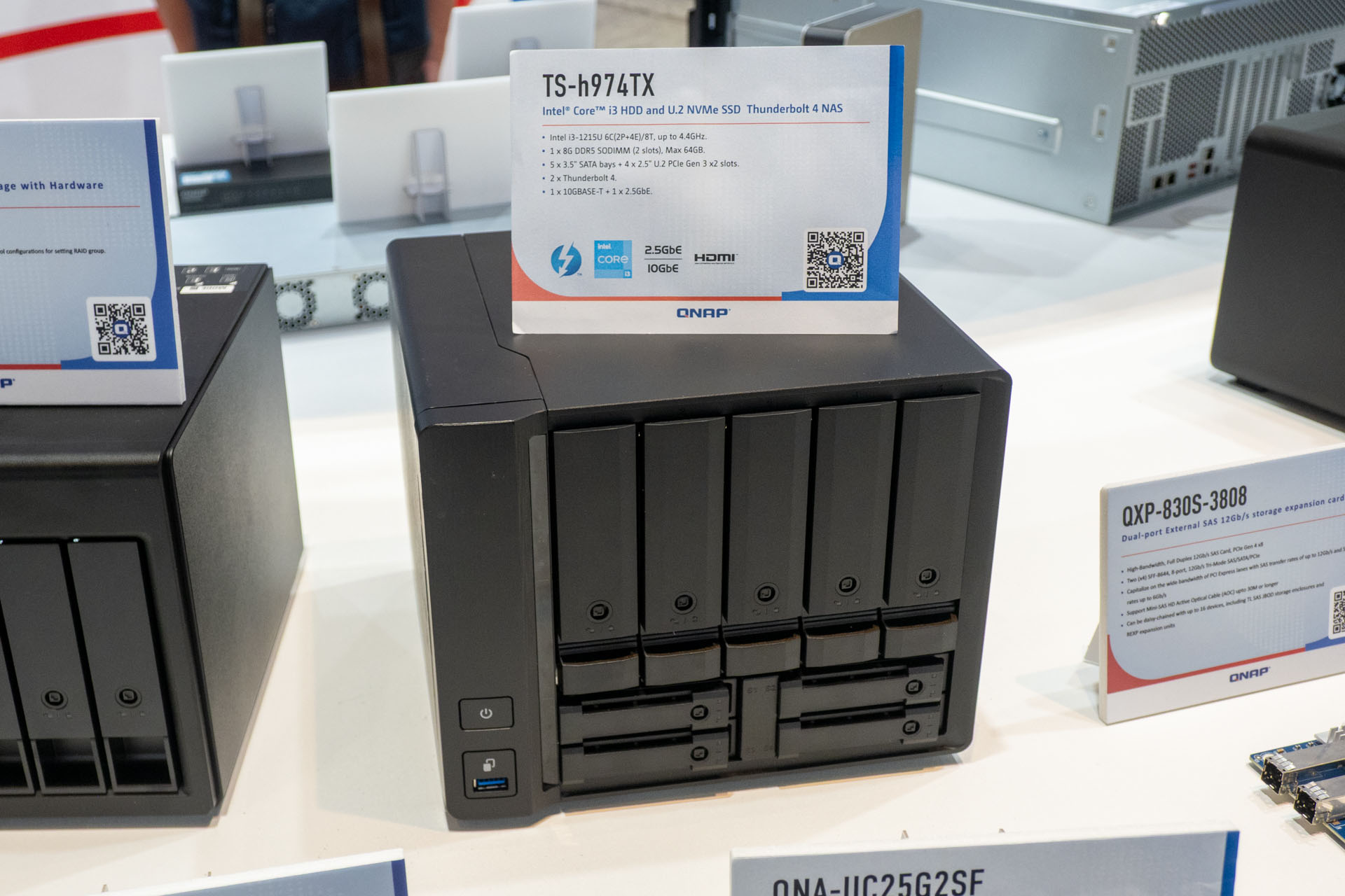 QNAPがCore i3を搭載したNAS「TS-h974TX」など新製品を多数展示