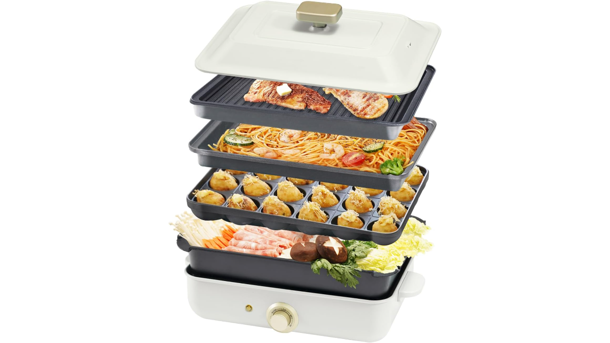 焼く・煮る・蒸すが全部できる！ SOLEMOODホットプレートが今