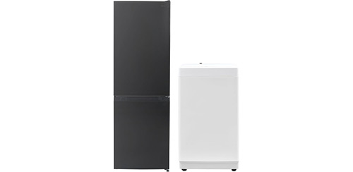 307取付無料！完動品！2025年製山善ブラック冷蔵庫・おしゃれホワイト洗濯機 307取付無料！完動品！2025年製山善ブラック冷蔵庫・おしゃれホワイト