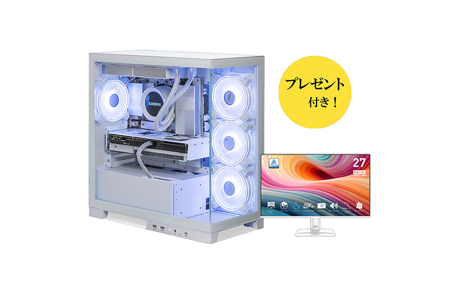 白いゲーミングPC、最初から全部入り。RTX 5060＋メモリ32GB、美しさと