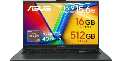 ASUS VivoBook 15.6インチ 16GB 512GB 本体 10万円予算で16GB・512GB！ ASUS15.6型ノート「Vivobook Go 15」が
