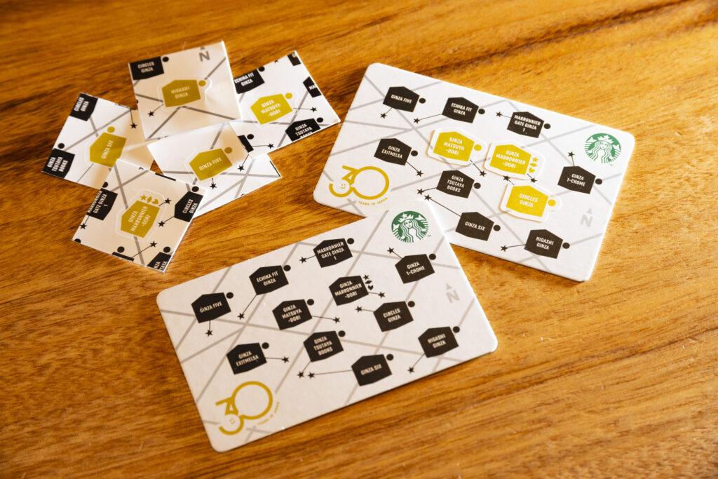 20時迄！スターバックス 銀座 カード 30周年 ステッカー コンプリートセット 銀座エリア限定！ステッカーを集めてカスタムできる、日本上陸30周年