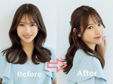 ヘアクリップを挟むだけ！秒で完成する王道ハーフアップのアレンジ♡