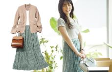 GU￥1,990で発見♡ 爽やかな花柄スカートは秋まで使えてコスパ◎!!