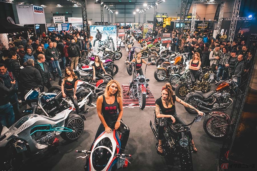 モーターバイクEXPO開催　レース用バイクやカスタム車両も展示される国際二輪博覧会