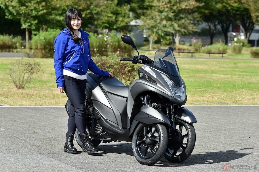 バイク初心者の女性ライダーがヤマハの3輪スクーター「トリシティ155 ABS」を初体験してみました！