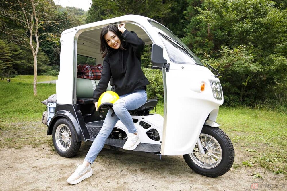 APtrikes125のキャンプツーリングスタイル イメージガール 田代琴美さん編