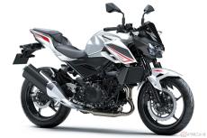 カワサキ「Z400」2022年モデル発売 新グラフィックとともに清潔感のあるホワイト×グレーを追加