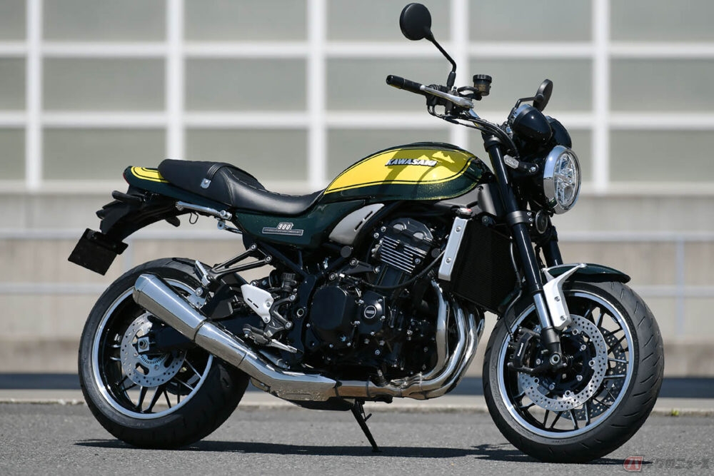 カワサキ「Z900RS」2024年モデル 発売されたばかりの注目色「イエローボール」の現車を確認！